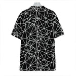 Black And White Geometric Mosaic Print Hawaiian Shirt