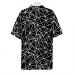Black And White Geometric Mosaic Print Hawaiian Shirt