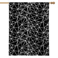 Black And White Geometric Mosaic Print House Flag