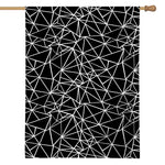 Black And White Geometric Mosaic Print House Flag