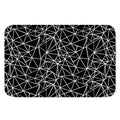 Black And White Geometric Mosaic Print Indoor Door Mat