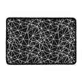 Black And White Geometric Mosaic Print Kitchen Mat