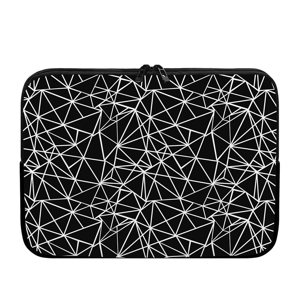 Black And White Geometric Mosaic Print Laptop Sleeve