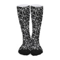 Black And White Geometric Mosaic Print Long Socks