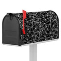 Black And White Geometric Mosaic Print Mailbox Cover