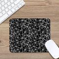 Black And White Geometric Mosaic Print Mouse Pad