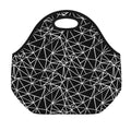 Black And White Geometric Mosaic Print Neoprene Lunch Bag