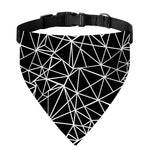 Black And White Geometric Mosaic Print Over The Collar Dog Bandana