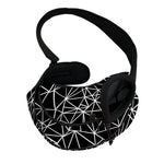 Black And White Geometric Mosaic Print Pet Sling Carrier