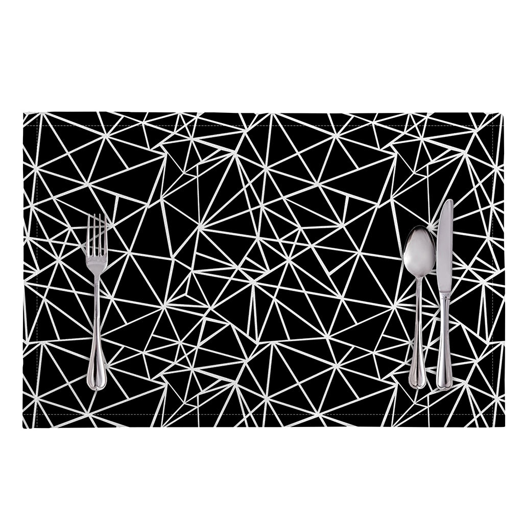 Black And White Geometric Mosaic Print Placemat