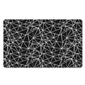 Black And White Geometric Mosaic Print Polyester Doormat