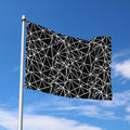 Black And White Geometric Mosaic Print Polyester Flag