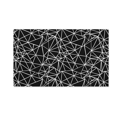 Black And White Geometric Mosaic Print Polyester Flag