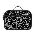Black And White Geometric Mosaic Print Portable Lunch Bag