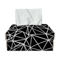 Black And White Geometric Mosaic Print Rectangle Tissue Box Cover