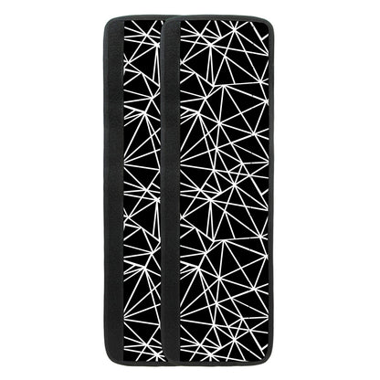 Black And White Geometric Mosaic Print Refrigerator Handle Covers