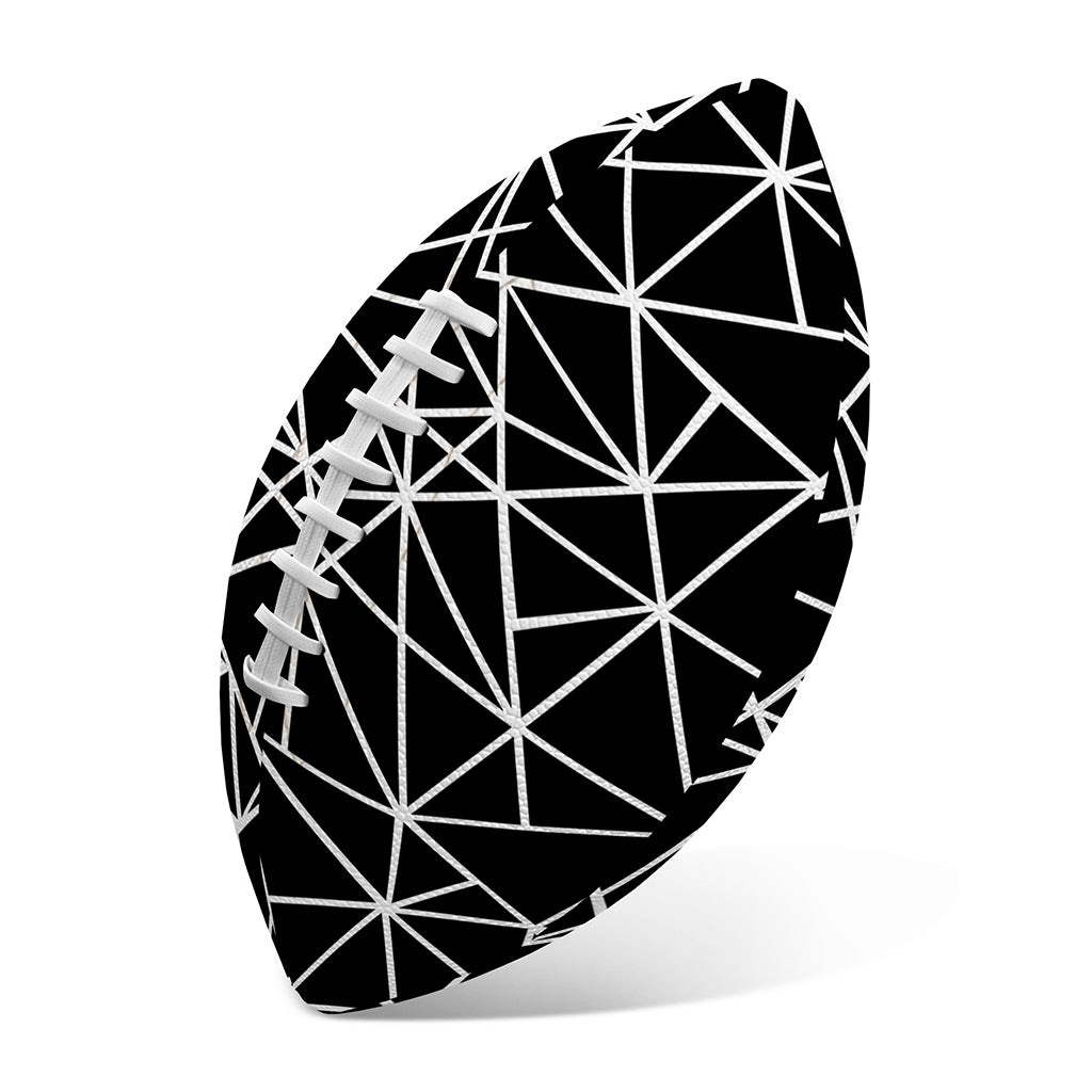 Black And White Geometric Mosaic Print Rugby Ball