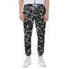 Black And White Geometric Mosaic Print Scuba Joggers