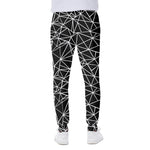 Black And White Geometric Mosaic Print Scuba Joggers