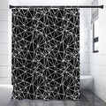Black And White Geometric Mosaic Print Shower Curtain