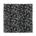 Black And White Geometric Mosaic Print Silk Bandana