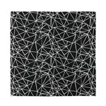 Black And White Geometric Mosaic Print Silk Bandana