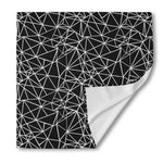 Black And White Geometric Mosaic Print Silk Bandana