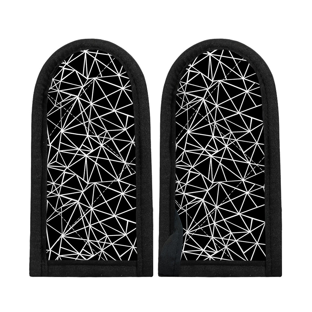 Black And White Geometric Mosaic Print Skillet Handle Cover