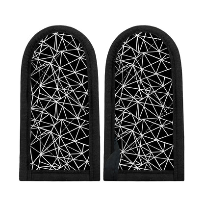 Black And White Geometric Mosaic Print Skillet Handle Cover