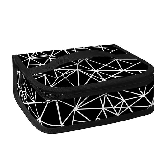 Black And White Geometric Mosaic Print Small Lunch Bag