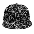 Black And White Geometric Mosaic Print Snapback Cap