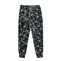 Black And White Geometric Mosaic Print Sweatpants