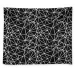 Black And White Geometric Mosaic Print Tapestry
