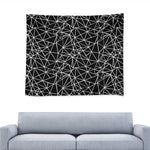 Black And White Geometric Mosaic Print Tapestry