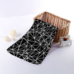 Black And White Geometric Mosaic Print Towel