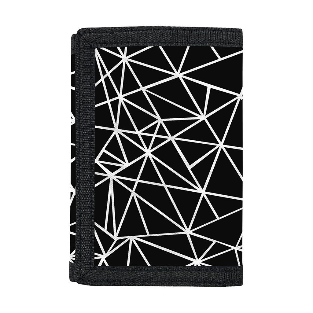 Black And White Geometric Mosaic Print Trifold Wallet