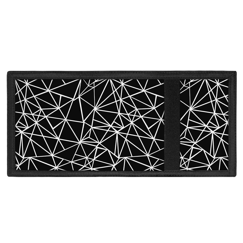 Black And White Geometric Mosaic Print Trifold Wallet