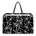 Black And White Geometric Mosaic Print Utility Tote Bag