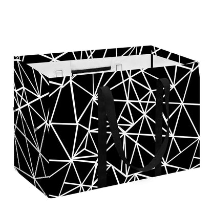 Black And White Geometric Mosaic Print Utility Tote Bag