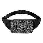 Black And White Geometric Mosaic Print Waist Bag