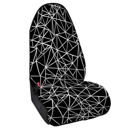 Black And White Geometric Mosaic Print Waterproof Car Seat Cover
