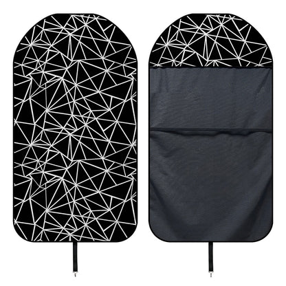 Black And White Geometric Mosaic Print Waterproof Car Seat Cover
