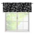 Black And White Geometric Mosaic Print Window Valance