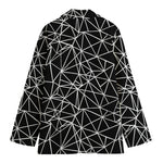 Black And White Geometric Mosaic Print Women's Blazer