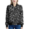 Black And White Geometric Mosaic Print Women's Bomber Jacket