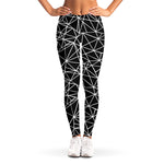 Black And White Geometric Mosaic Print Women's Leggings