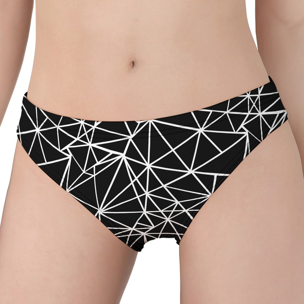 Black And White Geometric Mosaic Print Women's Panties