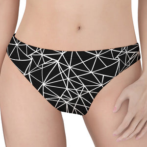 Black And White Geometric Mosaic Print Women's Thong