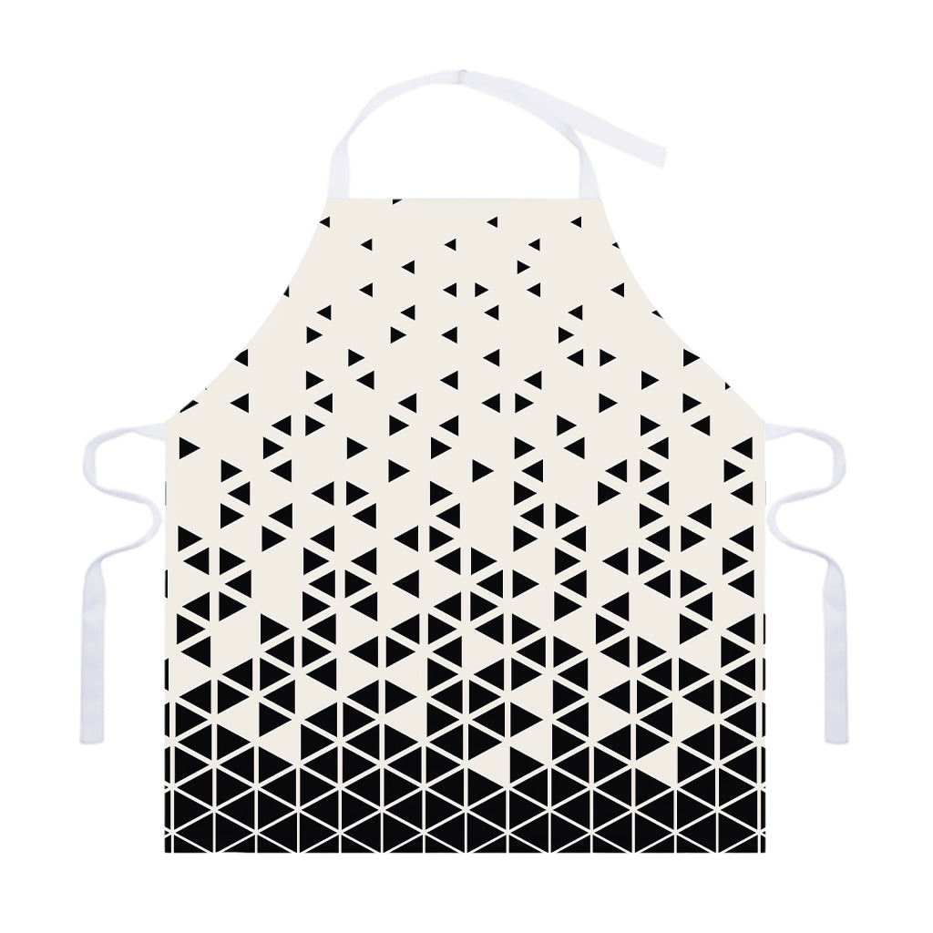 Black And White Geometric Pattern Print Adjustable Apron