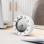 Black And White Geometric Pattern Print Alarm Clock
